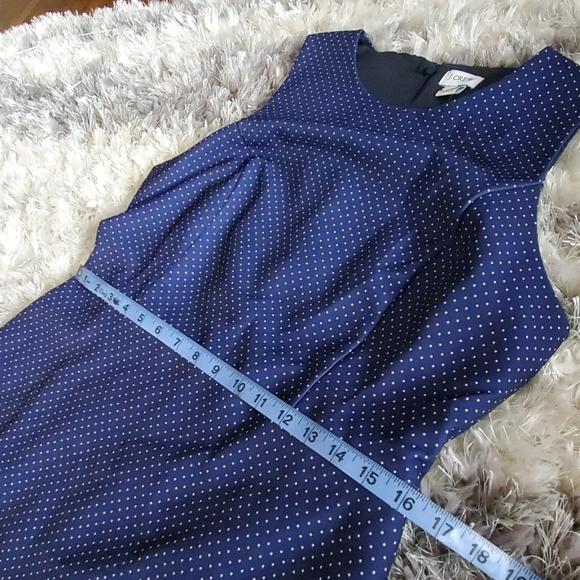 J Crew Navy Poka Dot Dress - Picture 6 of 7